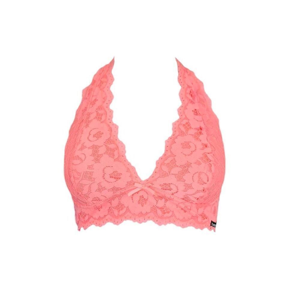 bebe lace halter bralette
